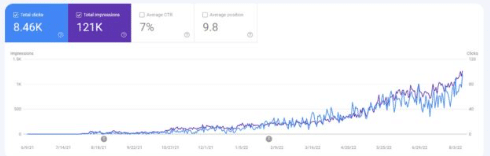 A screenshot of Google Search Console